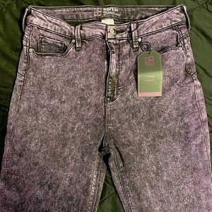 No Boundaries High Rise Acid Wash Purple Skinny Jeans
